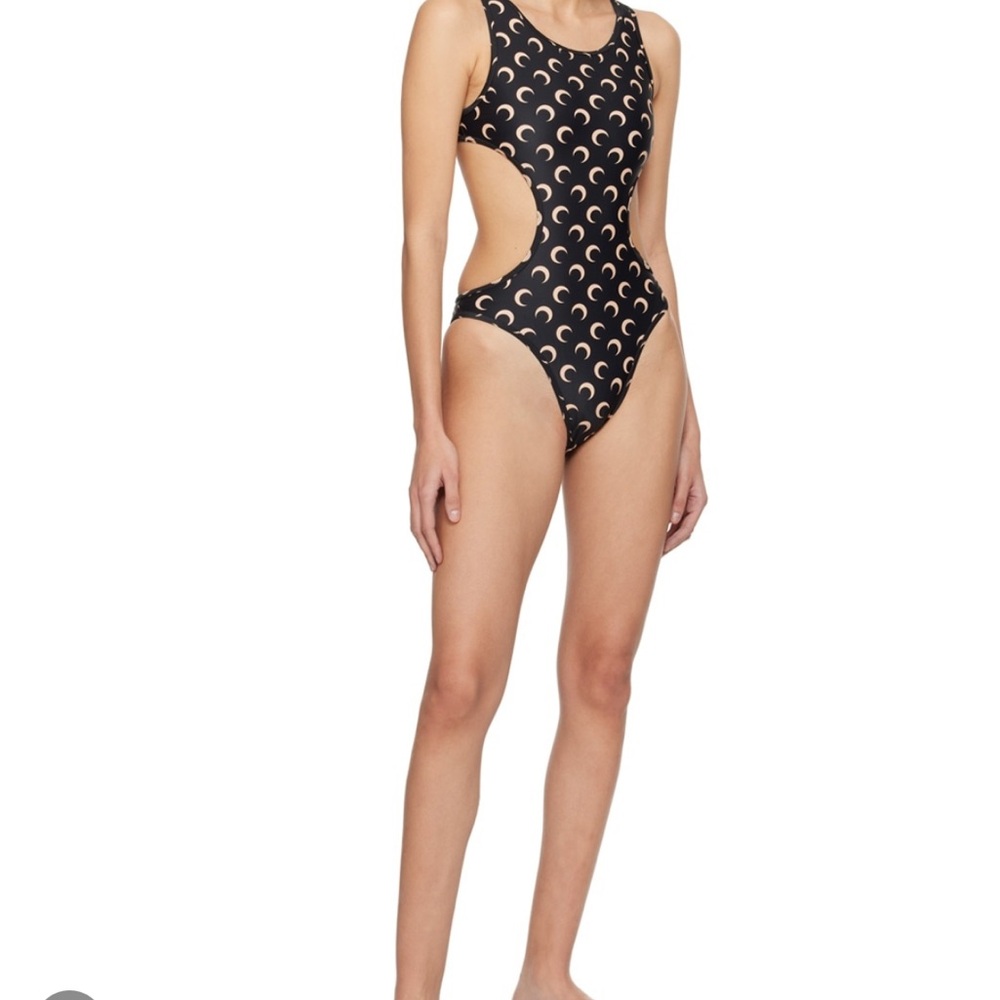 Marine Serre Cutout Swimsuit